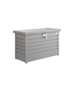 BAULE POSTALE PER PACCHI IMPERMEABILE BIOHORT "PAKET-BOX 100" IN ACCIAIO ZINCATO GRIGIO QUARZO METALLIZZATO 195 LT 101X46X61 CM - COD. 68910